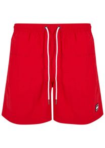 Urban Classics Herren Badeshorts "Urban Classics Herren Block Swim Shorts", rot, Gr. L, 100% Polyamid, Badehosen
