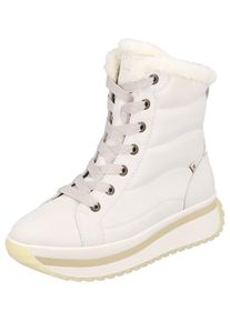 Damen Winterboots, Rieker EVOLUTION, Gr. 39, weiß, Leder, sportlich, Schuhe, Schnürboots, Stiefelette mit praktischem Innenreißverschluss