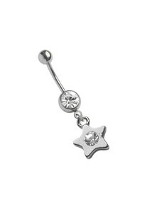 Adelia´s ADELIA ́S Damen Bauchnabelpiercing "Piercing Bauchnabelpiercing", silber, Chirurgiestahl, Piercings, Mit 8 mm Zirkoniakugel