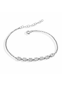 dKeniz Damen Armband "925/- Sterling Silber Tennisarmband viereckig", 18, 5cm, Silber 925 (Sterlingsilber), silber, Silber 925 (Sterlingsilber),