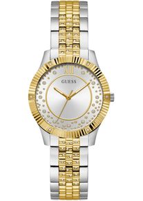 Guess Damen Quarzuhr "STARSTRUCK", silber, Armbanduhren, Armbanduhr, Damenuhr, Silikonarmband, Mineralglas, analog