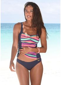 Lascana Damen Bikini-Hose "Rainbow", blau, Gr. 36, Polyamid, Badehosen