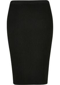 Urban Classics Damen Sommerrock "Urban Classics Damen Ladies Rib Knit Midi Skirt", schwarz, Gr. XXXL, unifarben, 35% Polyacryl, 35% Viskose, 30%