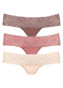 Vivance Damen String, Gr. 32, bunt, Single Jersey, Obermaterial: 95% Baumwolle, 5% Elasthan. Spitze: 93% Polyamid, 7% Elasthan (LYCRA), unifarben,