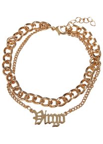 Urban Classics Damen Fußkette "Urban Classics Unisex Zodiac Golden Anklet", S/M, Edelstahl-Metall, gold, Edelstahl, Metall, Fußkettchen