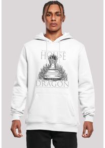 F4NT4STIC Herren Kapuzenpullover "House Of The Dragon Throne", weiß, casual, Gr. XL, Obermaterial: 65% Baumwolle, 35% Polyester, Pullover, Premium