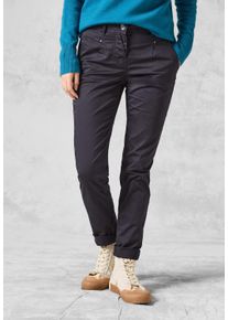 Cecil Damen Boyfriend-Hose, grau, casual, Gr. 25, unifarben, Web, 96% Baumwolle, 4% Elasthan, Hosen, 4-Pocket Style