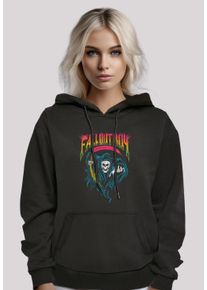 F4NT4STIC Damen Kapuzenpullover "Fall Out Boy Rock And Roll Reaper", schwarz, casual, Gr. XS, Obermaterial: 65% Baumwolle, 35% Polyester, Pullover,