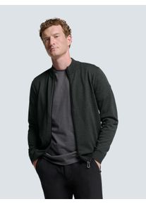 NO EXCESS Herren Rundhalspullover "NO EXCESS Zweifarbige Strickjacke von Timeless Basics", grau, Gr. L, 34% Cotton, 34% Viscose, 32% Polyester,