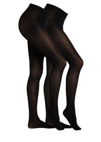 Camano Damen Feinstrumpfhose "Strumpfhose 2er Pack", Gr. XXL, schwarz, 55% Baumwolle 40% Polyamid 5% Elasthan, Strumpfhosen