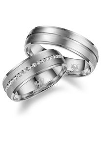 MARRYA Damen Partnerring "Titan Ringe Trauringe Eheringe Partnerringe", 66, Titan, silber, Titan, Fingerringe