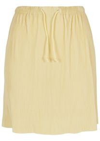Urban Classics Damen Sommerrock "Urban Classics Damen Ladies Plisse Mini Skirt", gelb, Gr. XS, unifarben, 100% Polyester, Röcke