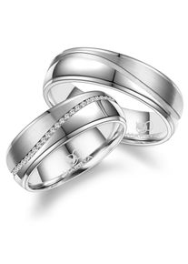 MARRYA Damen Partnerring "Edelstahl Ringe Trauringe Eheringe Partnerringe", 62, Edelstahl, silber, Edelstahl, Fingerringe