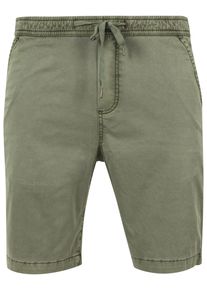 Urban Classics Herren Stoffhose "Urban Classics Herren Stretch Twill Joggshorts", grün, Gr. M, unifarben, 98% Baumwolle, 2% Elasthan, Hosen