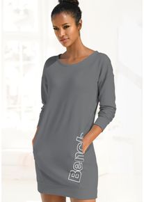 Damen Sweatkleid, BENCH. LOUNGEWEAR, Gr. 32, grau, Interlock, Jersey, Obermaterial: 60% Baumwolle, 40% Polyester, unifarben, Basic, Kleider, mit