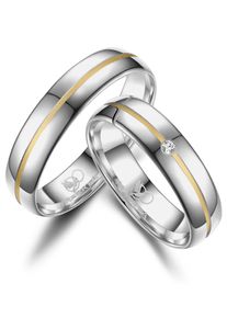 MARRYA Damen Partnerring "Silber Ringe Trauringe Eheringe Partnerringe", 56, Silber 925 (Sterlingsilber), silber, Silber 925 (Sterlingsilber),