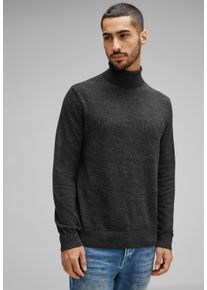 Street One MEN Herren Rollkragenpullover, grau, casual, Gr. XXL, unifarben, Web, 60% Baumwolle, 40% Polyester, Pullover, in Melange Optik