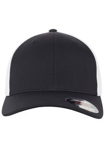 Flexfit Damen Flex Cap "Flexfit Unisex Flexfit Ultrafibre & Airmesh 2-Tone", schwarz-weiß, casual, Gr. L, 44% Polyester, 42% Polyamid, 7% Baumwolle,