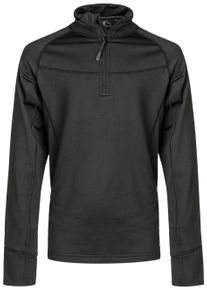 WHISTLER Herren Langarmshirt "Baggio", schwarz, sportlich, Gr. 152, unifarben, 90% Polyester, 10% Elasthan, Shirts, mit halbem Reißverschluss