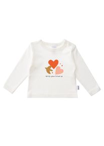 Liliput Jungen Langarmshirt "Keep Your Head Up", beige, Gr. 74, bedruckt, 100% Baumwolle, Shirts, mit angenehmem Rundhalsausschnitt