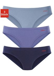 s.Oliver Damen Bikinislip, Gr. 32, blau, Jersey, Obermaterial: 90% Baumwolle, 10% Elasthan (LYCRA), unifarben, Unterhosen, aus elastischer