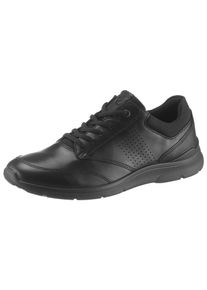 Ecco Herren Schnürschuh "Irving", Gr. 41, schwarz, Leder, sportlich, Schuhe, Freizeitschuh, Halbschuh, Schnürschuh mit gepolstertem Schaftrand