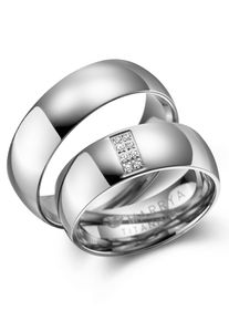 MARRYA Damen Partnerring "Titan Ringe Trauringe Eheringe Partnerringe", 52, Titan, silber, Titan, Fingerringe