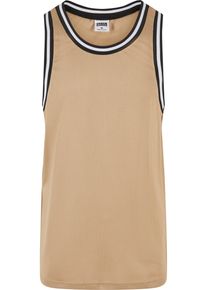 Urban Classics Damen Tanktop "Urban Classics Herren Mesh Tanktop", beige, Gr. L, unifarben, 100% Polyester, Tops