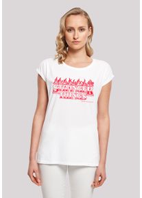 F4NT4STIC Damen T-Shirt "Stranger Things Flames", weiß, casual, Gr. M, Obermaterial: 100% Baumwolle, Shirts, Premium Qualität