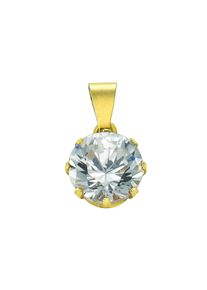 Vivance Damen Ketten-Anhänger "333 Gold mit Zirkonia weiß 7mm", ONE-SIZE, Gold, 0,3 g, gelb, Gold, Schmuckanhänger