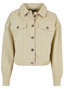 Urban Classics Damen Jeansjacke "Urban Classics Damen Ladies Oversized Colored Denim Jacket", beige, klassisch, Gr. XL, unifarben, 100% Baumwolle,