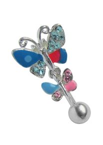 Adelia´s ADELIA ́S Damen Bauchnabelpiercing "Piercing Piercing Bauchnabelpiercing", bunt, modisch, Chirurgiestahl, Piercings, 316l Stahl Piercing Stecker