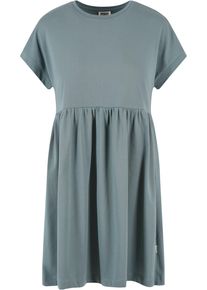 Urban Classics Damen Shirtkleid "Urban Classics Damen Ladies Organic Empire Valance Tee Dress", grün, klassisch, Gr. M, unifarben, 100% Baumwolle,