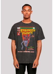 F4NT4STIC Herren T-Shirt "Stranger Things Comic Cover Netflix TV Series", schwarz, casual, Gr. S, Obermaterial: 100% Baumwolle, Shirts, Premium