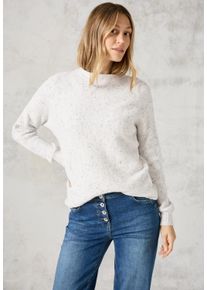 Cecil Damen Rundhalspullover, beige, casual, Gr. XXL, unifarben, Web, 55% Baumwolle, 22% Polyester, 20% Nylon, 3% Elasthan, Pullover, im soften