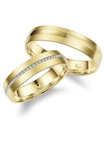 MARRYA Damen Partnerring "Edelstahl Ringe Trauringe Eheringe Partnerringe", 66, Edelstahl, gold, Edelstahl, Fingerringe