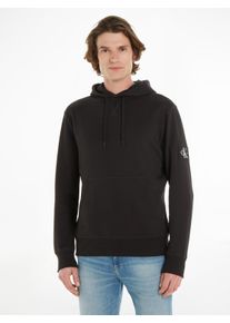 Herren Kapuzensweatshirt "BADGE HOODIE", schwarz, casual, Gr. M, Calvin Klein Jeans, Sweatware, Obermaterial: 100% Baumwolle, Sweatshirts, mit