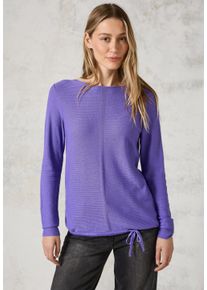 Cecil Damen Strickpullover, lila, casual, Gr. S, unifarben, Web, 60% Baumwolle, 40% Viskose, Pullover, mit Strick-Detail