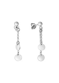 Vivance Damen Paar Ohrstecker "925-Sterling Silber rhodiniert", ONE-SIZE, Silber 925 (Sterlingsilber), weiß, Silber 925 (Sterlingsilber), Ohrringe