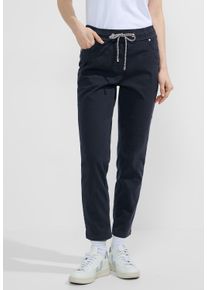 Cecil Damen Jogger Pants, blau, casual, Gr. XXL, unifarben, Web, 68% Baumwolle, 27% Polyester, 5% Elasthan, Hosen, Middle Waist