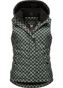 Ragwear Damen Steppweste "Hesty Print", grau, modisch, Gr. M, Obermaterial: 100% Polyester, Innenfutter: 100% Polyester, Wattierung: 100% Polyester,