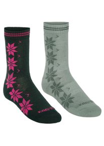 KARI TRAA Herren Socken "Vinst", Gr. 36, schwarz, 55% Wolle, 27% Polyacryl, 11% Polyester, 4% Polyamid, 3% Elasthan, mehrfarbig, Socken, 2er-Pack mit