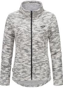 Ragwear Damen Strickjacke "Liram Melange", grau, sportlich, Gr. 6XL, Grobstrick, Obermaterial: 56% Baumwolle, 44% Polyester, Innenfutter: 100%