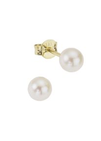 Vivance Damen Paar Ohrstecker "585/- Gelbgold Perle", ONE-SIZE, Gold, gelb, Gold, Ohrringe