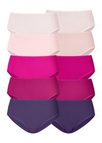 Petite Fleur Damen Hüftslip, Gr. 32, lila, Single Jersey, Obermaterial: 95% Baumwolle, 5% Elasthan, unifarben, Unterhosen, aus elastischer Baumwolle