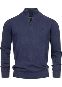 INDICODE Herren Troyer "Lillamos", blau, modisch, Gr. S, unifarben, Strick, Obermaterial: 80% Baumwolle, 20% Polyamid, Pullover