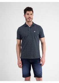 Lerros Herren Poloshirt "Lerros Poloshirt mit Punkt-Print", blau, Gr. S, 95% Baumwolle; 5% Elasthan, Shirts