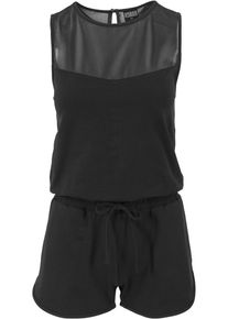 Urban Classics Damen Jumpsuit "Urban Classics Damen Ladies Tech Mesh Hot Jumpsuit", schwarz, Gr. S, unifarben, 95% Baumwolle, 5% Elasthan, Overalls