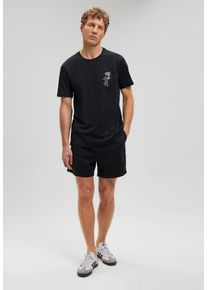 Mavi Herren Kurzarmshirt "SHORT SLEEVE TEE", schwarz, casual, Gr. M, bedruckt, 100% Baumwolle, Shirts, T-Shirt mit Druck