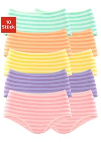 Petite Fleur Damen Taillenslip, Gr. 32, bunt, Obermaterial: 95% Baumwolle, 5% Elasthan, gestreift, Unterhosen, aus elastischer Baumwolle